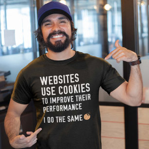 T-shirt Les sites Web utilisent des cookies