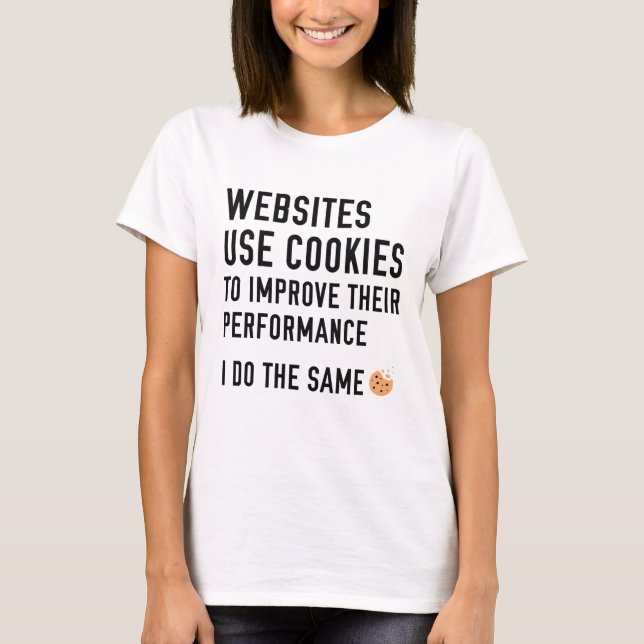 T-shirt Les sites Web utilisent des cookies (Devant)
