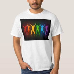 T-shirt Les six silhouettes debout de Slipperyjoe, bras le