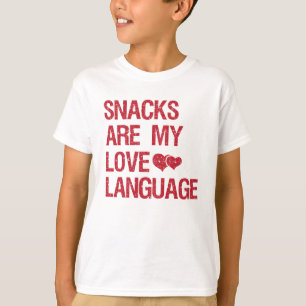 T-shirt Les Snacks Sont Ma Langue D'Amour, Les Amateurs De
