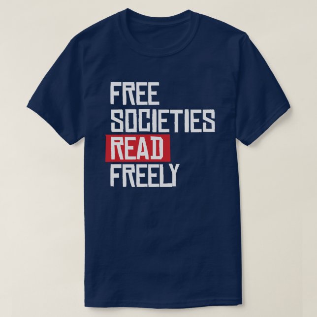 T-shirt Les sociétés libres lisent librement (Design devant)
