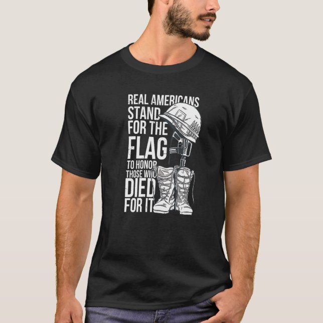 T-shirt Les soldats américains citent des bottes de casque (Devant)