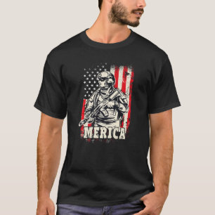 T-shirt Les soldats américains du drapeau américain Vintag