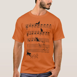 T-shirt Les sons des chats chats notes musicales