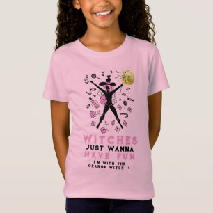 T-Shirt Les Sorcières D'Halloween Veux Juste Avoir Un Fun 