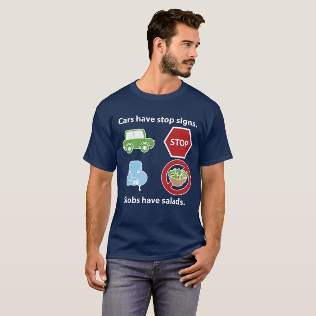T-shirt Les souillons prennent des salades (Devant entier)