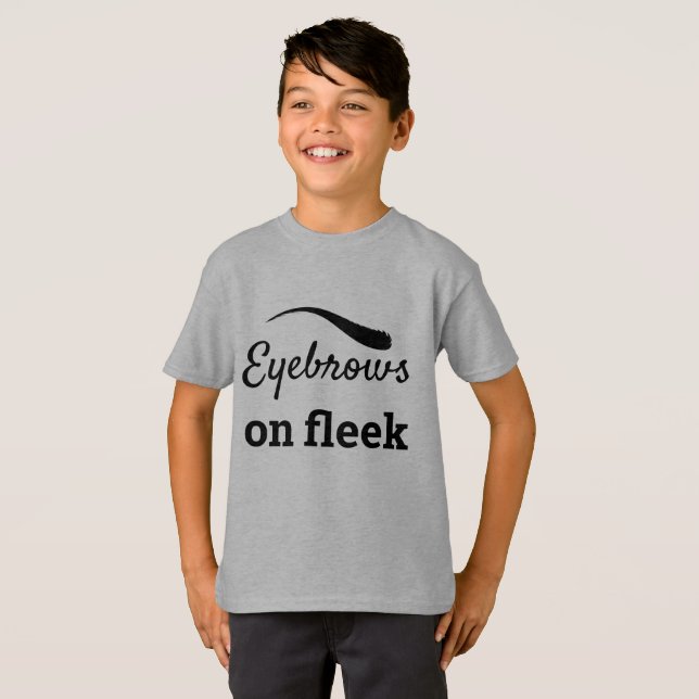T-shirt Les sourcils noirs sur Fleek Des enfants à la mode (Devant entier)
