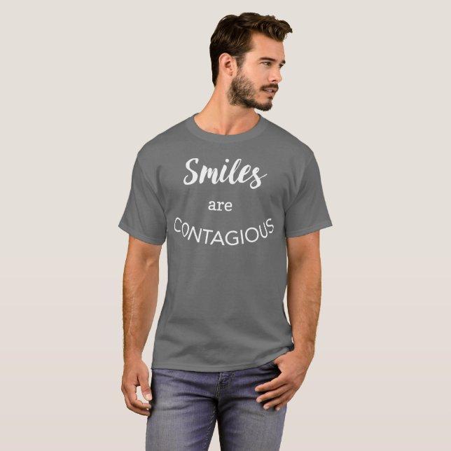 T-shirt Les sourires sont humour de motivation d'amusement (Devant entier)