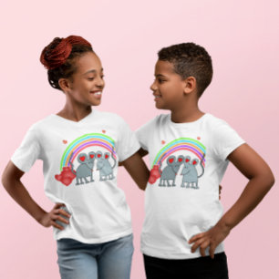 T-shirt Les souris dans l'amour Valentines Enfants