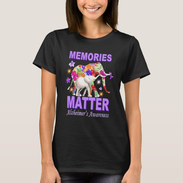 T-shirt Les souvenirs comptent Alzheimer Sensibilisation E (Devant)