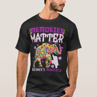 T-shirt Les souvenirs des éléphants comptent Alzheimer Alz