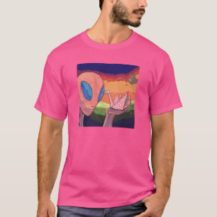 T-shirt Les souvenirs flottants - Aliens et grues en origa