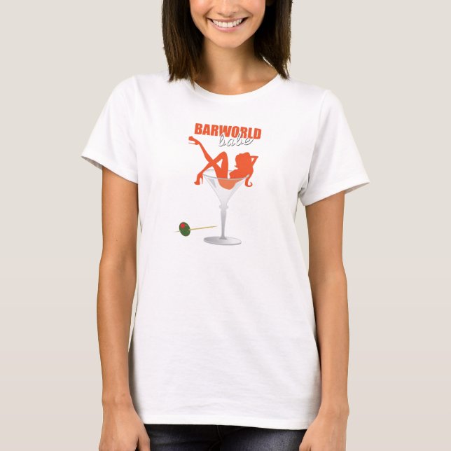 T-shirt Les spaghetti des femmes de Barworld (Devant)