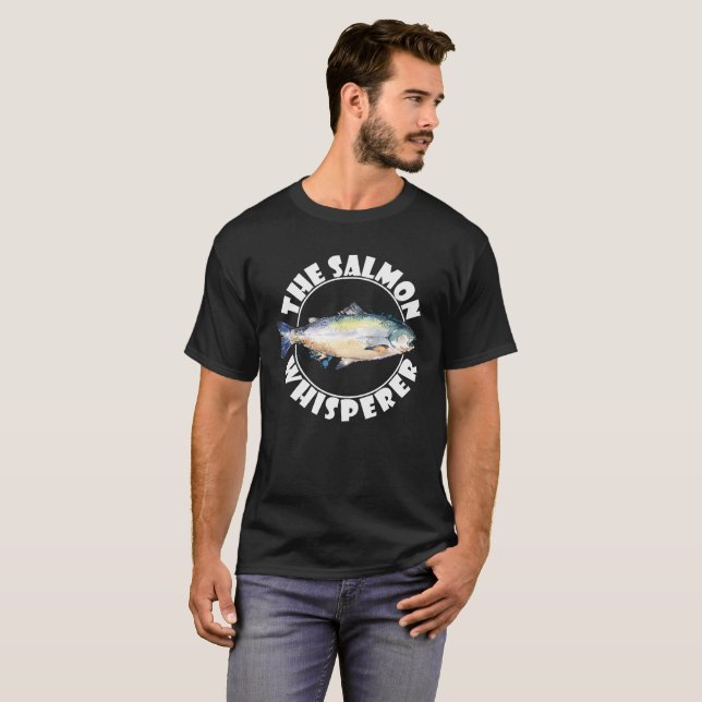 T-shirt Les sports de pêche de Whisperer de saumon (Devant entier)