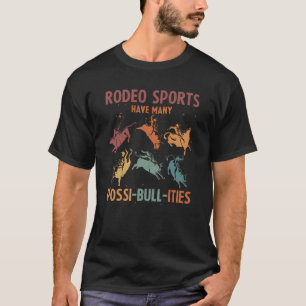 T-shirt Les sports de rodéo de nombreux taureaux