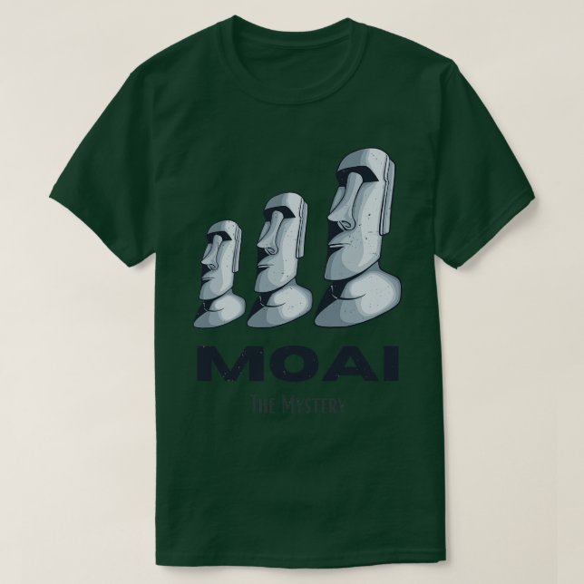 T-shirt Les Statues de Rapa Nui Sur Les Îles De Pâques Moa (Design devant)