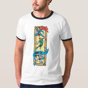 T-shirt Les superhéros en action