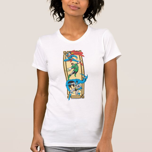 T-shirt Les superhéros en action (Devant)