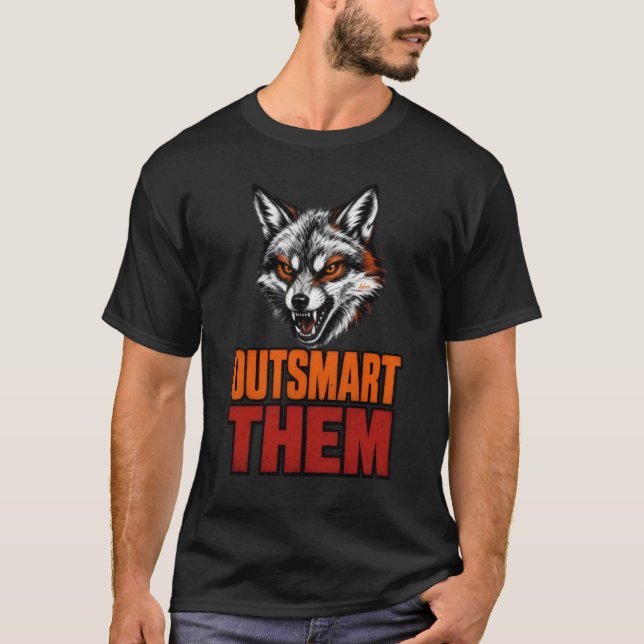 T-shirt Les Surpasser Loup Tactique Intelligent (Devant)