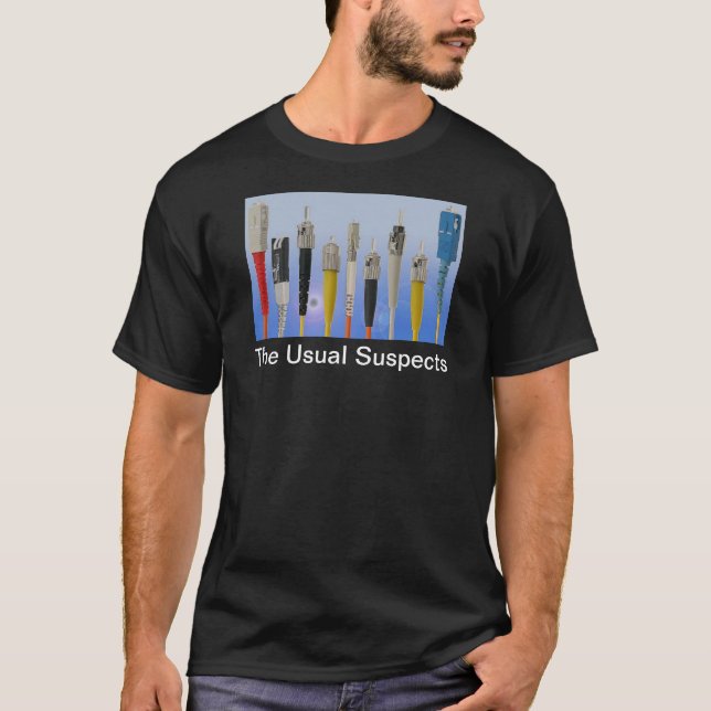 T-shirt Les suspects habituels (fibre optique) (Devant)