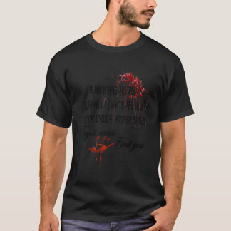 T-shirt Les taches de sang sont rouges Les lumières ultrav