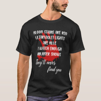 T-shirt Les Taches De Sang Sont Rouges Les Lumières UlUV S