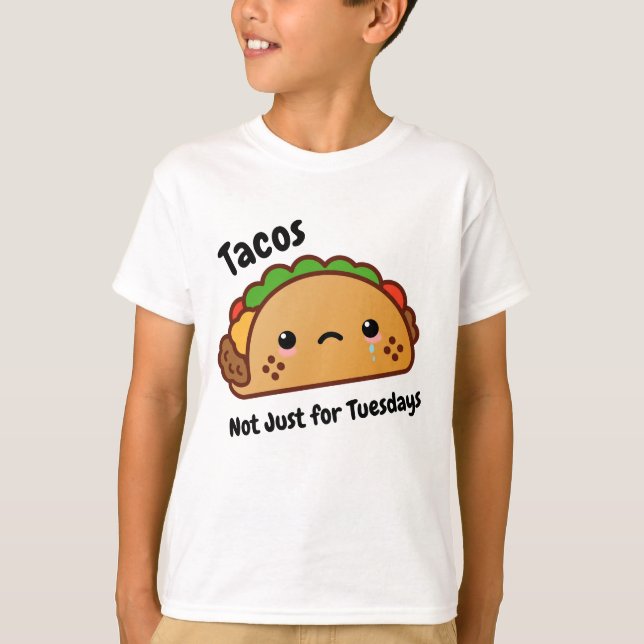 T-shirt Les Tacos amusants ne sont pas juste pour les mard (Devant)