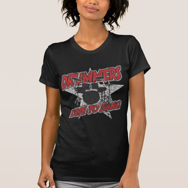 T-shirt Les tambours adorent taper (Devant)