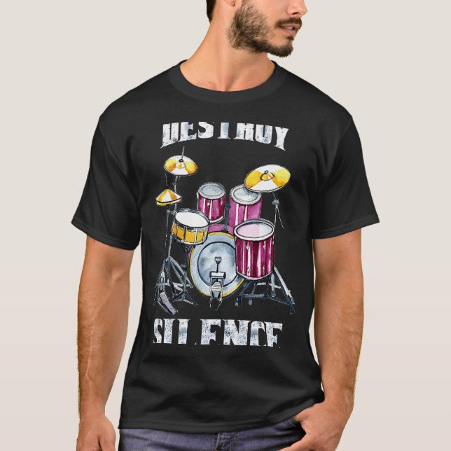 T-shirt Les tambours détruisent le silence (Devant)