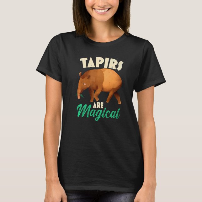 T-shirt Les tapirs sont des animaux sauvages magiques Zook (Devant)