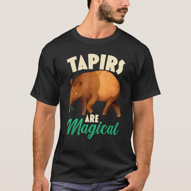 T-shirt Les tapirs sont des animaux sauvages magiques Zook (Devant)