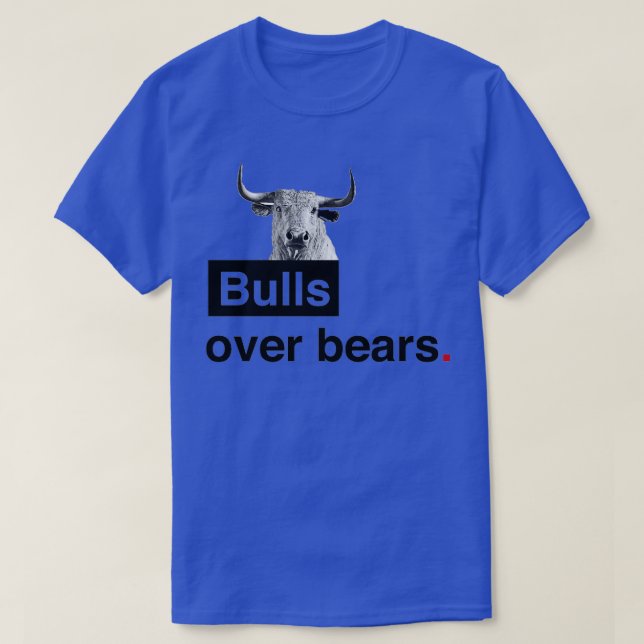 T-shirt Les taureaux au-dessus des ours Wall Street (Design devant)