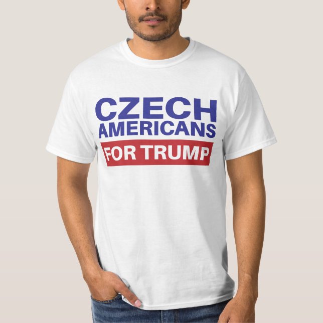 T-shirt Les Tchèques Américains pour Trump - Election 2020 (Devant)