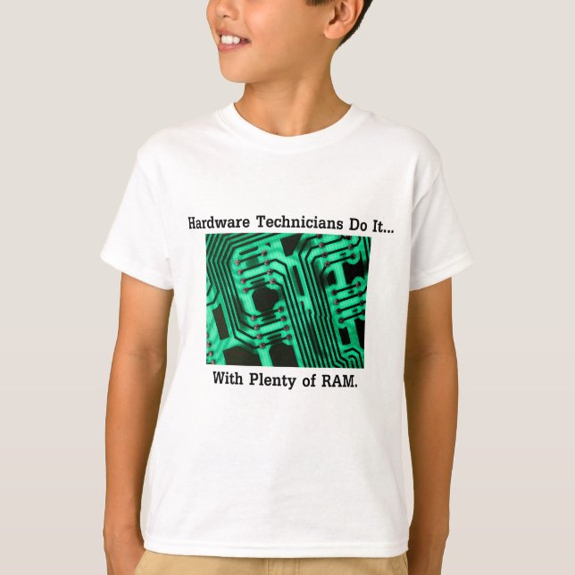 T-shirt Les techniciens de matériel informatique le font.. (Devant)