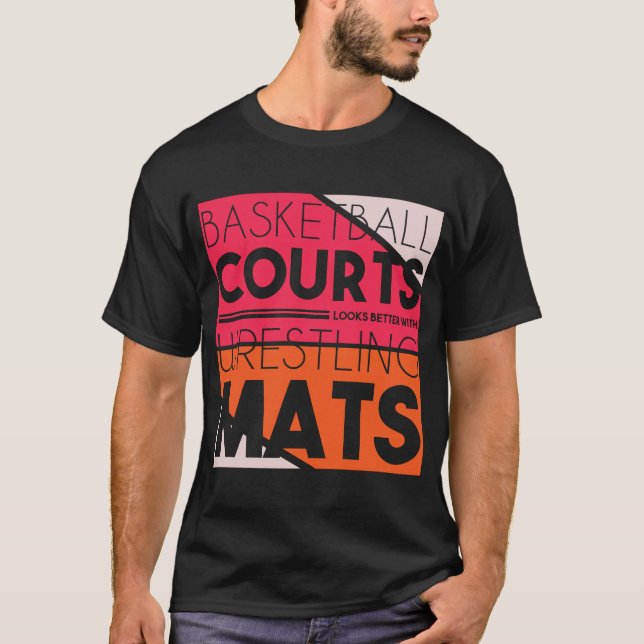 T-shirt Les Terrains De Basket-Ball Sont Meilleurs Avec Le (Devant)