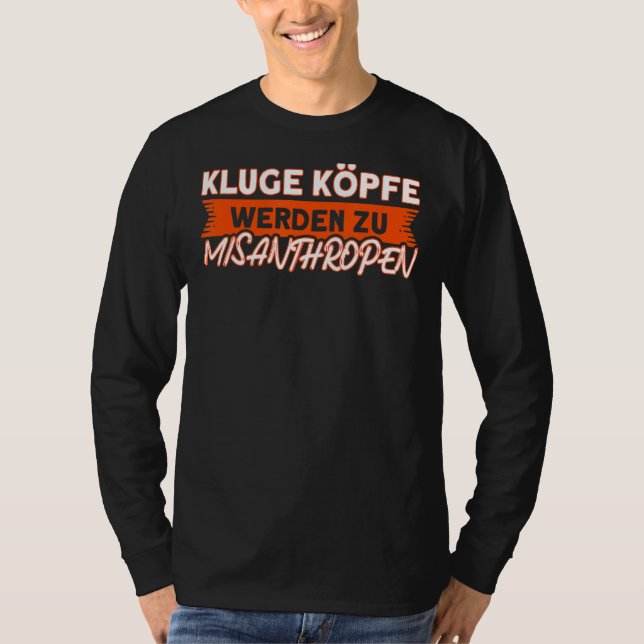 T-shirt Les têtes intelligentes de Misanthrop deviennent u (Devant)