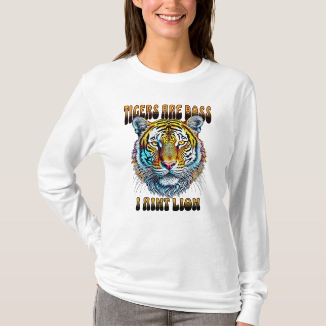 T-shirt Les tigres sont les patrons | I Aint Lion (Devant)
