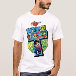 T-shirt Les titans de l'adolescence vont ! collage de tour