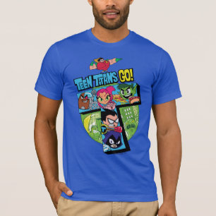 T-shirt Les titans de l'adolescence vont ! collage de tour