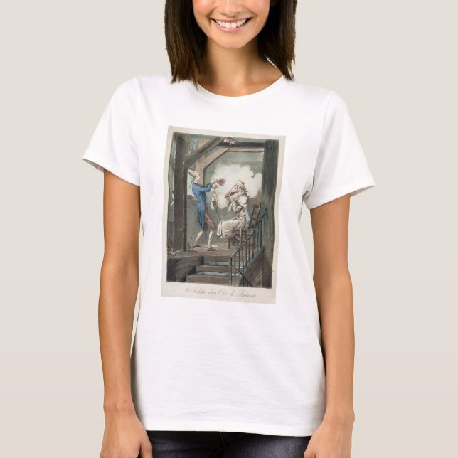 T-shirt Les toilettes d'un greffier du procureur, gravée p (Devant)