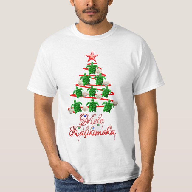 T-shirt Les tortues de mer de Mele Kalikimaka (Devant)