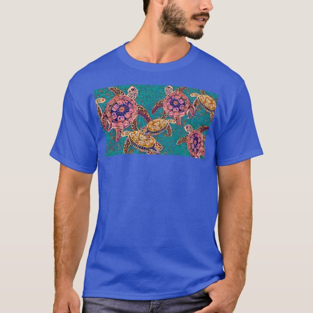T-shirt Les tortues de mer nager Tee (Devant)