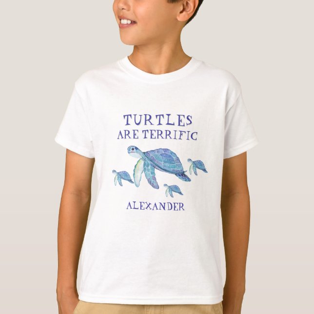 T-shirt Les tortues sont des tortues de mer merveilleuses  (Devant)
