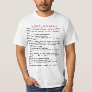 T-shirt Les traductions de Craig