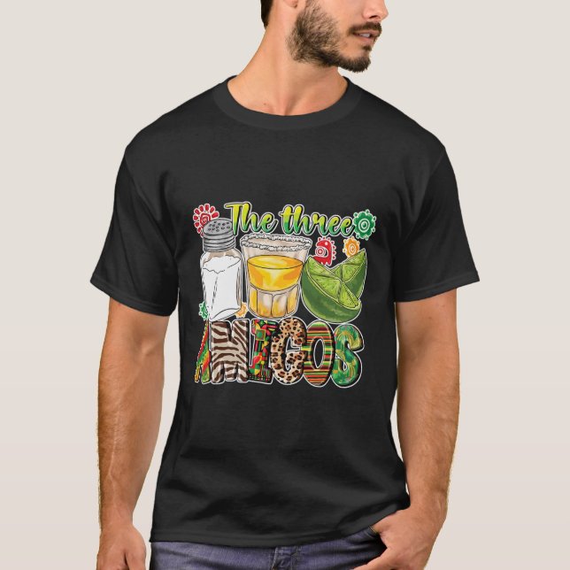 T-shirt Les Trois Amigos Tequila Salt Lime Cinco De Mayo (Devant)