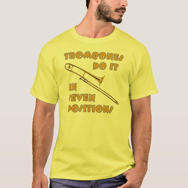 T-shirt Les trombones le font en 7 positions (Devant)