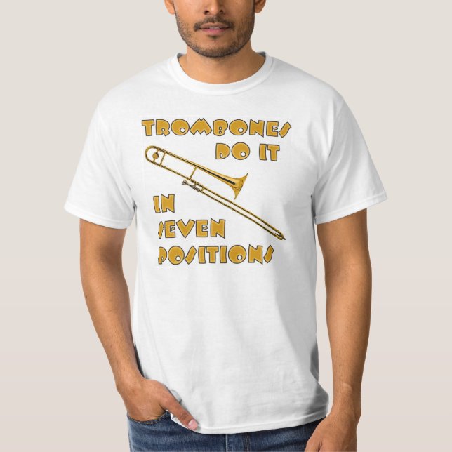 T-shirt Les trombones le font en 7 positions (Devant)