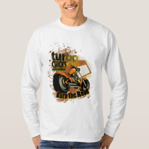 T-shirt Les Turbo Chicks Brûlent La Route
