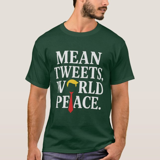 T-SHIRT LES TWEETS, LA PAIX MONDIALE. (Devant)