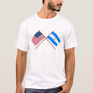 T-shirt Les USA et drapeaux croisés parArgentine
